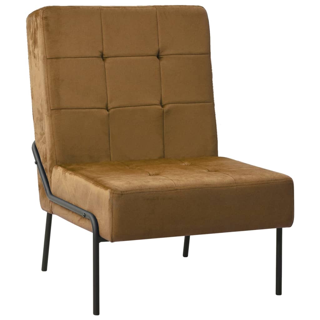 vidaXL Silla de relajación de terciopelo marrón 65x79x87 cm