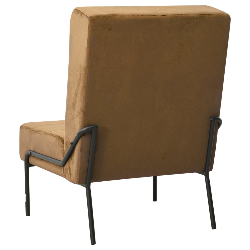 vidaXL Silla de relajación de terciopelo marrón 65x79x87 cm