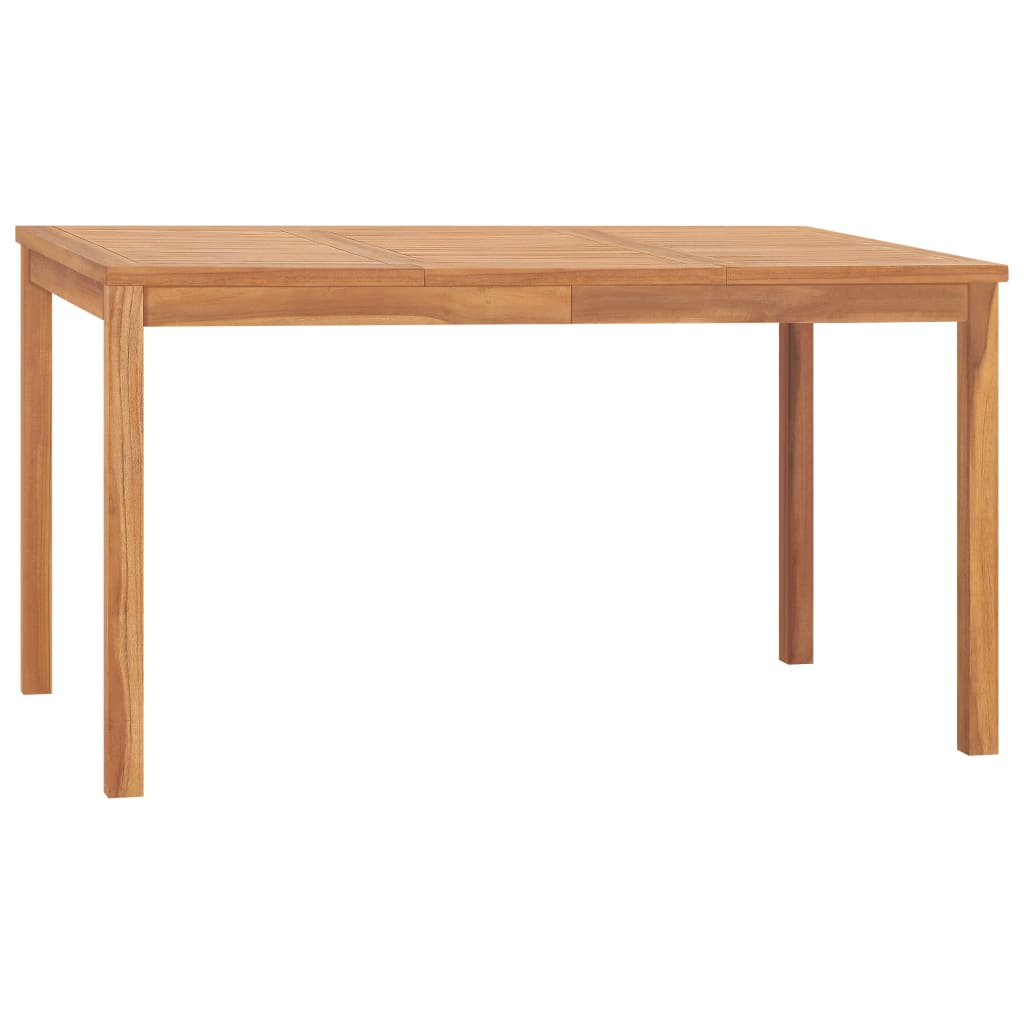 vidaXL Mesa de comedor de jardín madera maciza de teca 140x80x77 cm