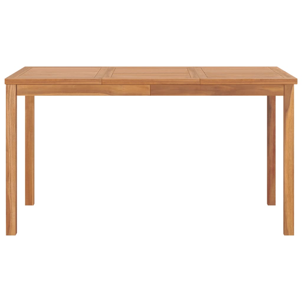 vidaXL Mesa de comedor de jardín madera maciza de teca 140x80x77 cm