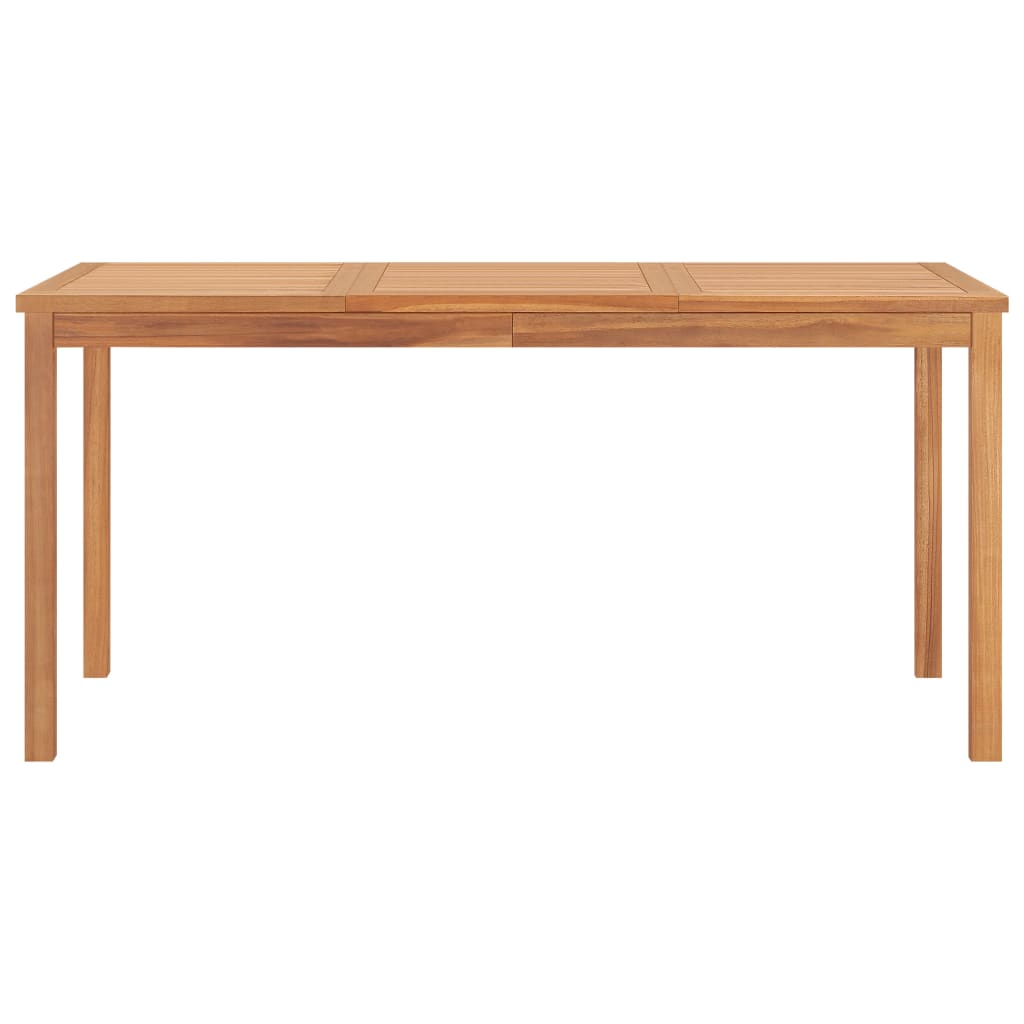 vidaXL Mesa de comedor de jardín madera maciza de teca 160x80x77 cm