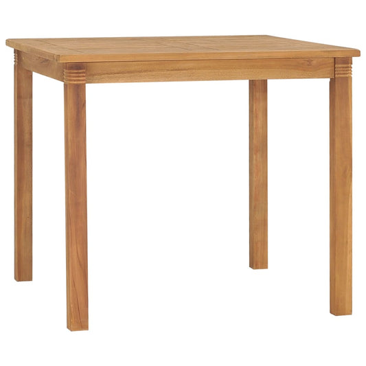 vidaXL Mesa de jardín de madera maciza de teca 85x85x75 cm