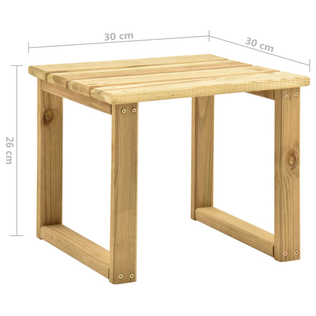 vidaXL Tumbona de jardín con mesa de madera de pino impregnada