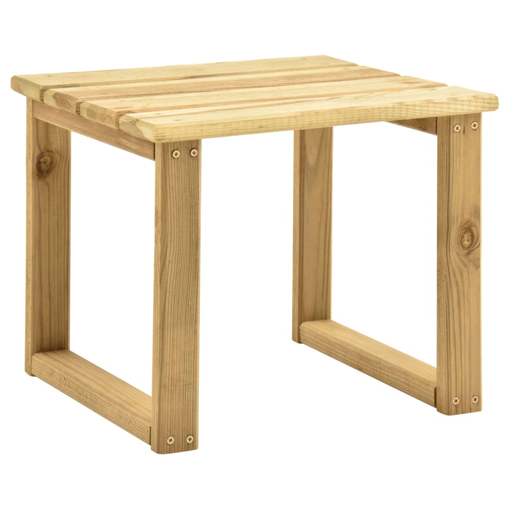 vidaXL Tumbona de jardín con mesa de madera de pino impregnada