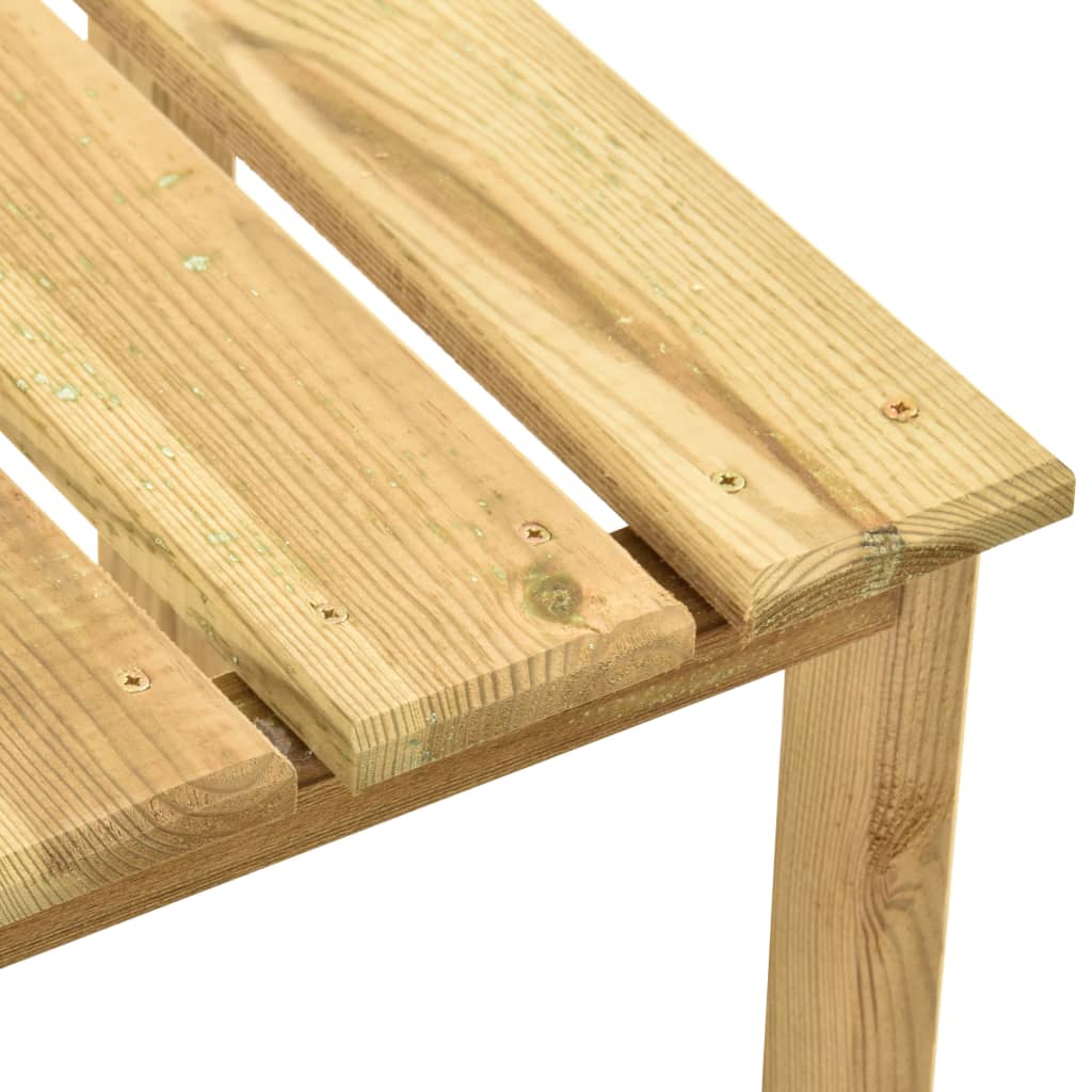 vidaXL Tumbona de jardín con mesa de madera de pino impregnada