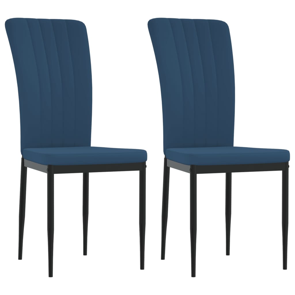 vidaXL Sillas de comedor 2 unidades terciopelo azul