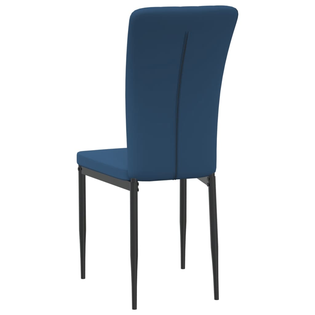 vidaXL Sillas de comedor 2 unidades terciopelo azul