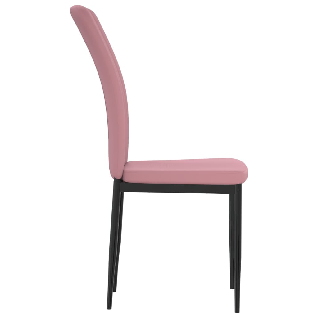 vidaXL Sillas de comedor 2 unidades terciopelo rosa