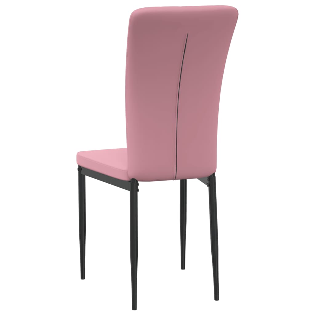 vidaXL Sillas de comedor 2 unidades terciopelo rosa