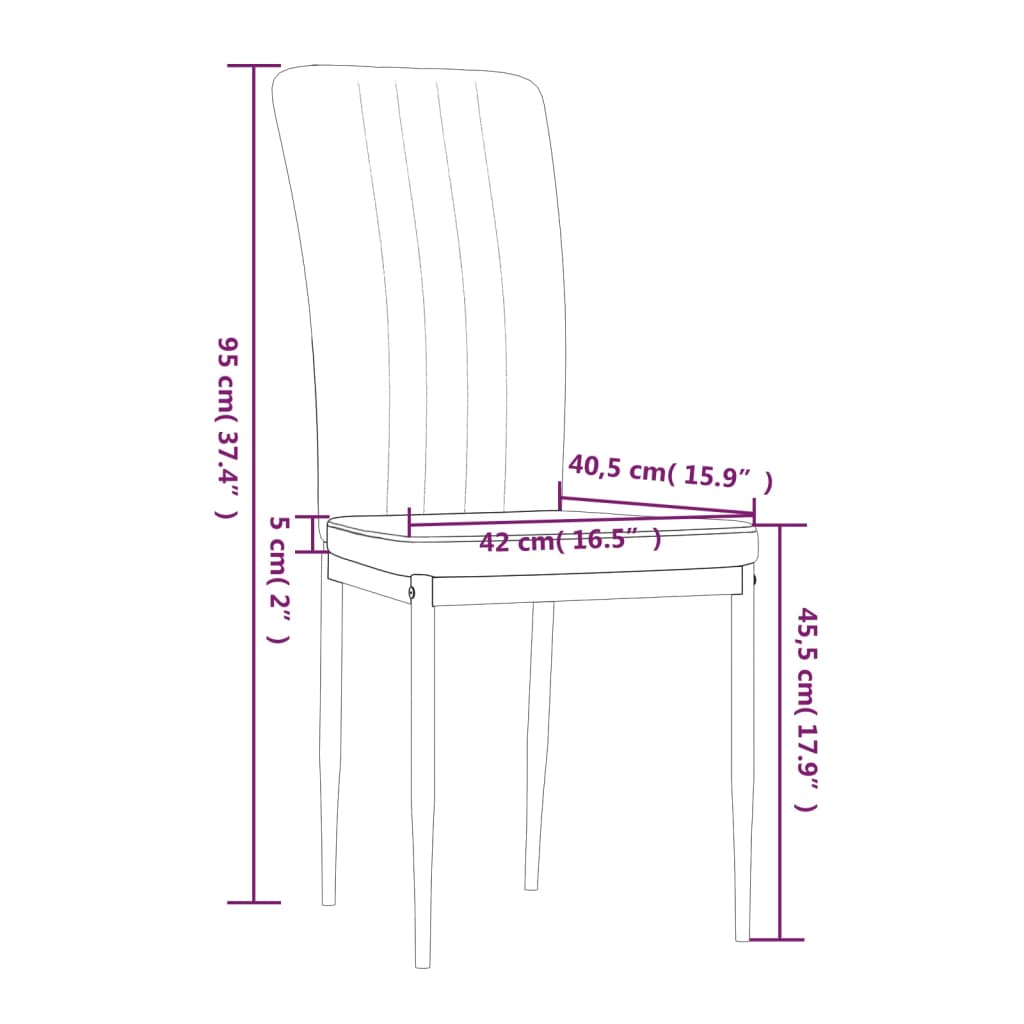 vidaXL Sillas de comedor 2 unidades terciopelo rosa