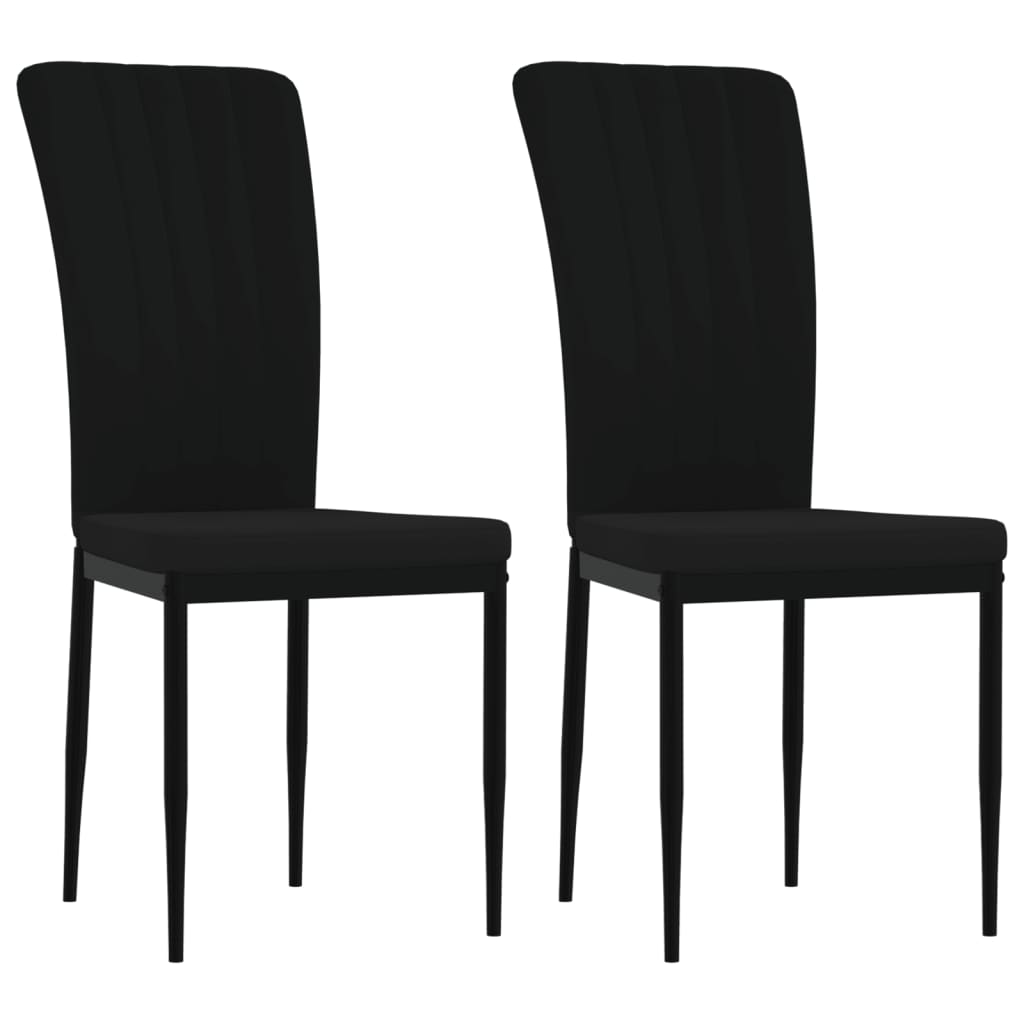 vidaXL Sillas de comedor 2 unidades terciopelo negro