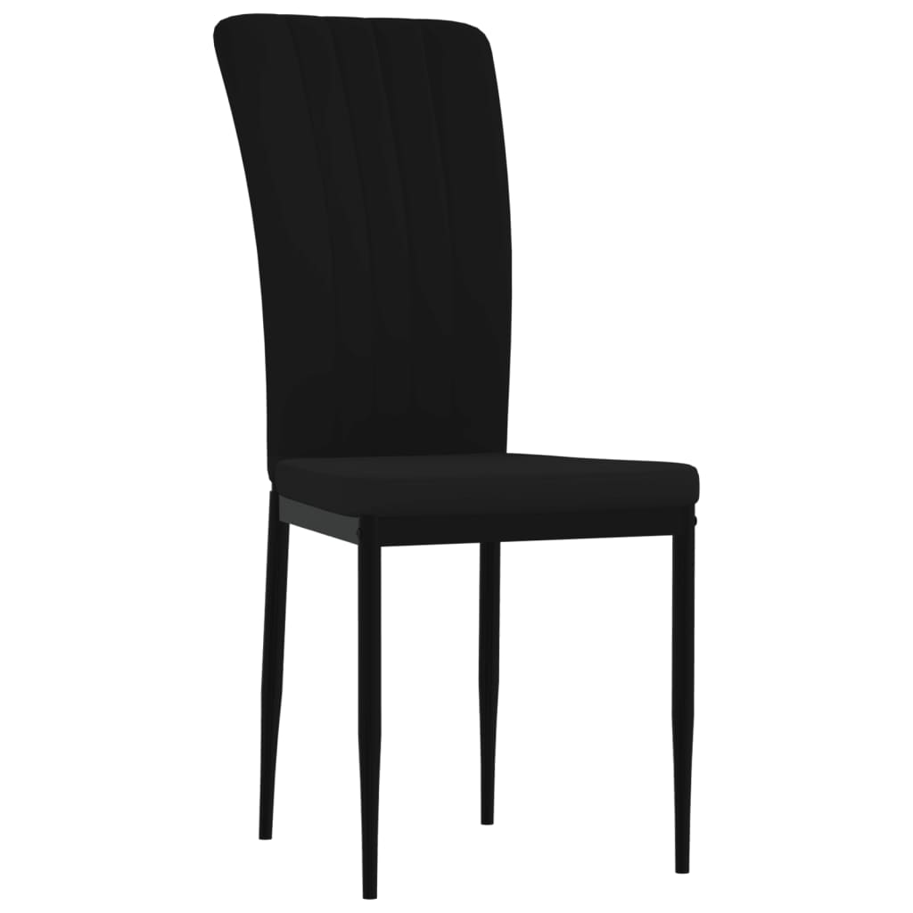 vidaXL Sillas de comedor 2 unidades terciopelo negro