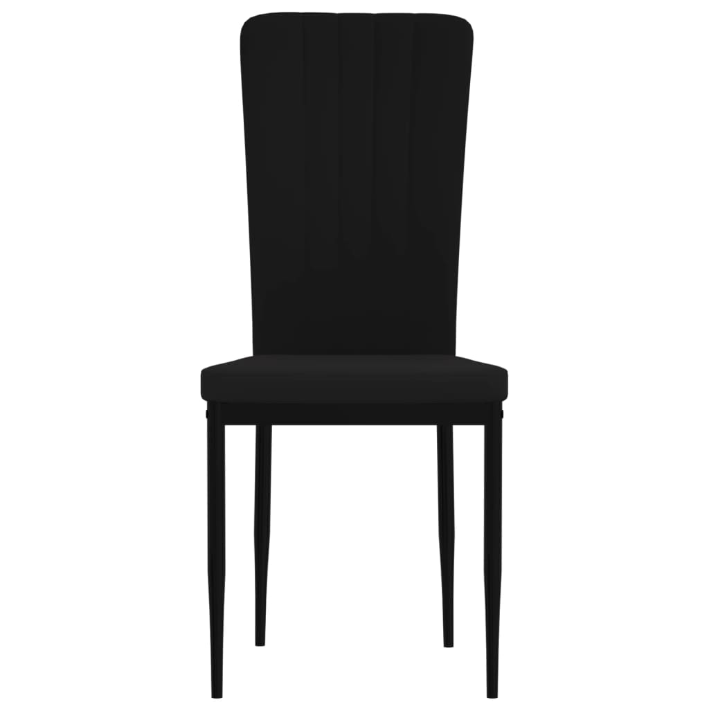 vidaXL Sillas de comedor 2 unidades terciopelo negro