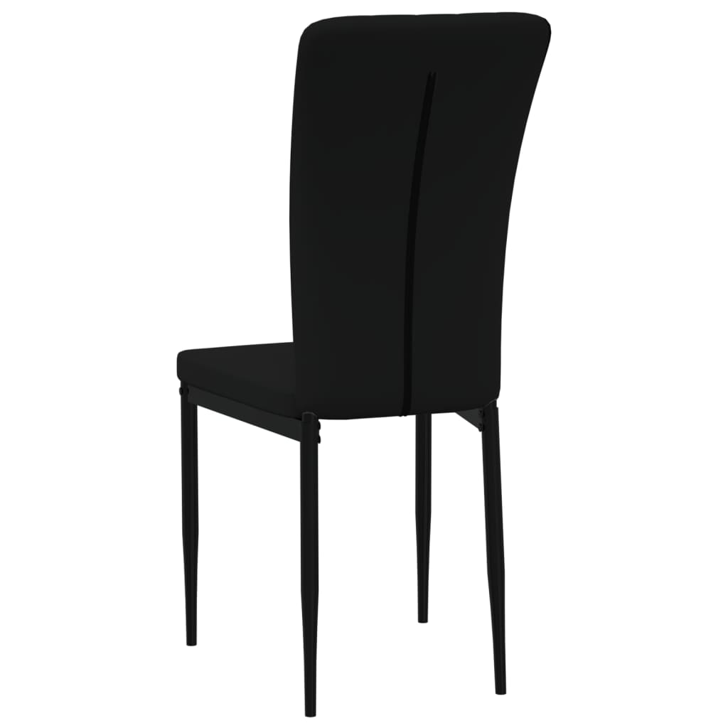 vidaXL Sillas de comedor 2 unidades terciopelo negro