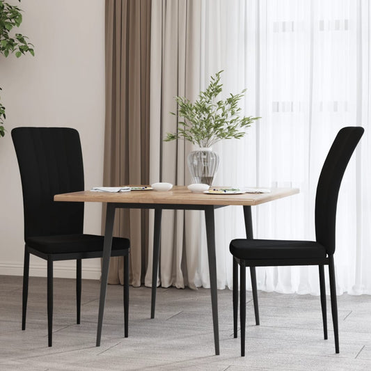 vidaXL Sillas de comedor 2 unidades terciopelo negro