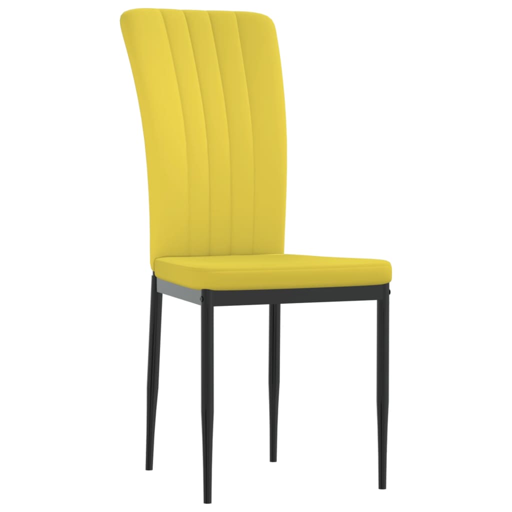 vidaXL Sillas de comedor 2 uds terciopelo amarillo mostaza