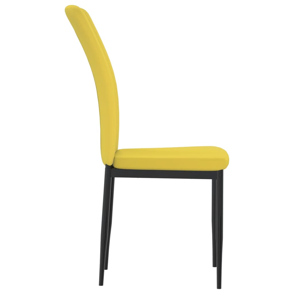 vidaXL Sillas de comedor 2 uds terciopelo amarillo mostaza