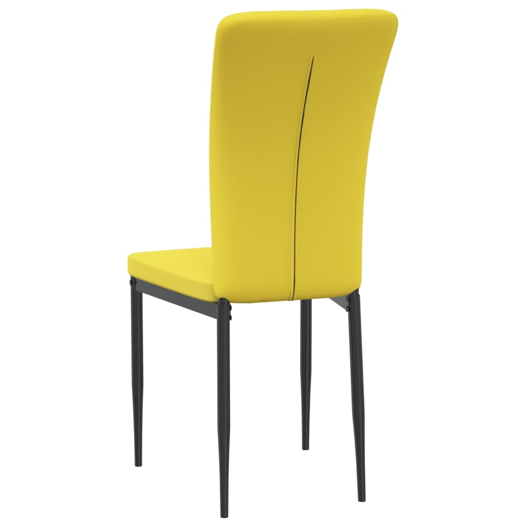 vidaXL Sillas de comedor 2 uds terciopelo amarillo mostaza