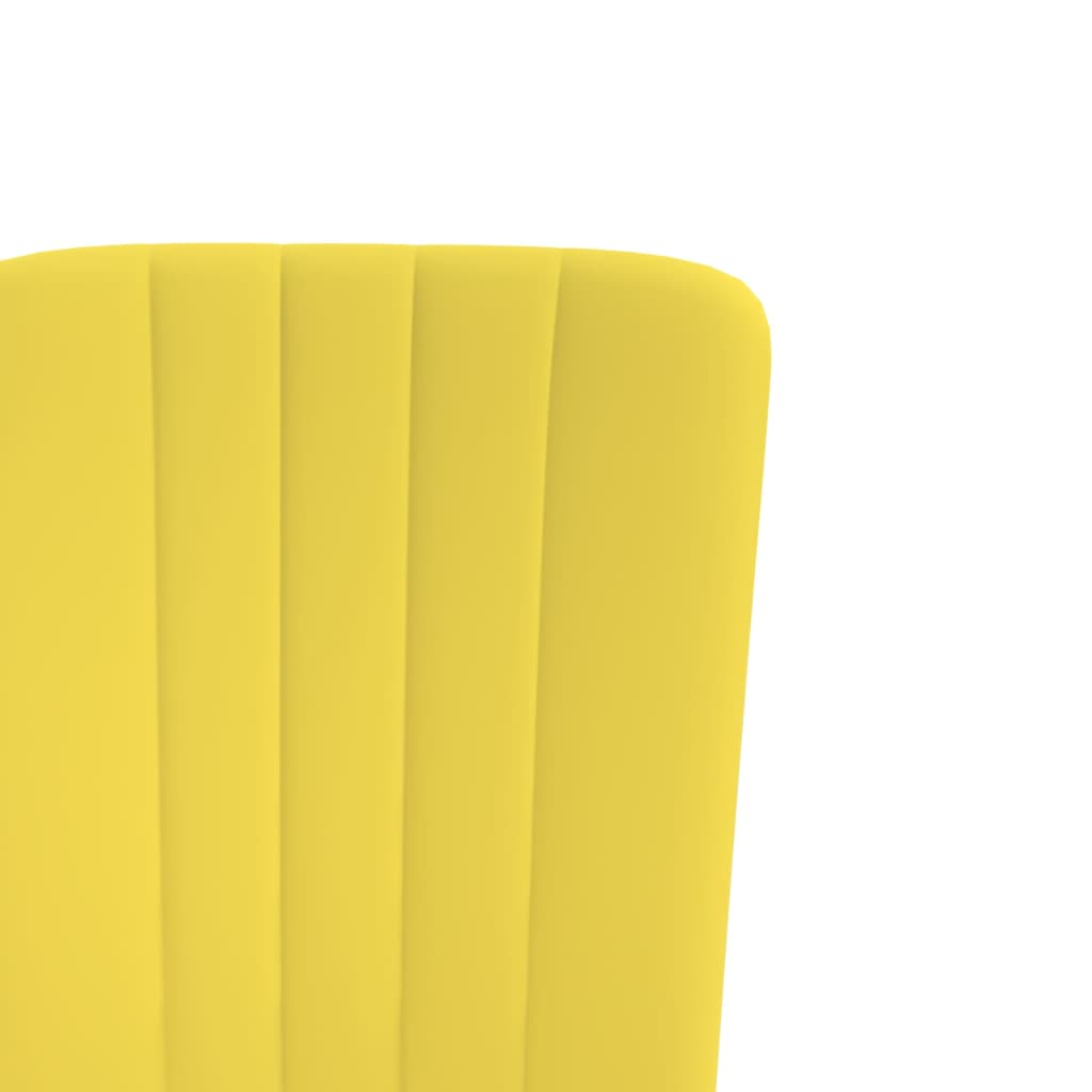 vidaXL Sillas de comedor 2 uds terciopelo amarillo mostaza