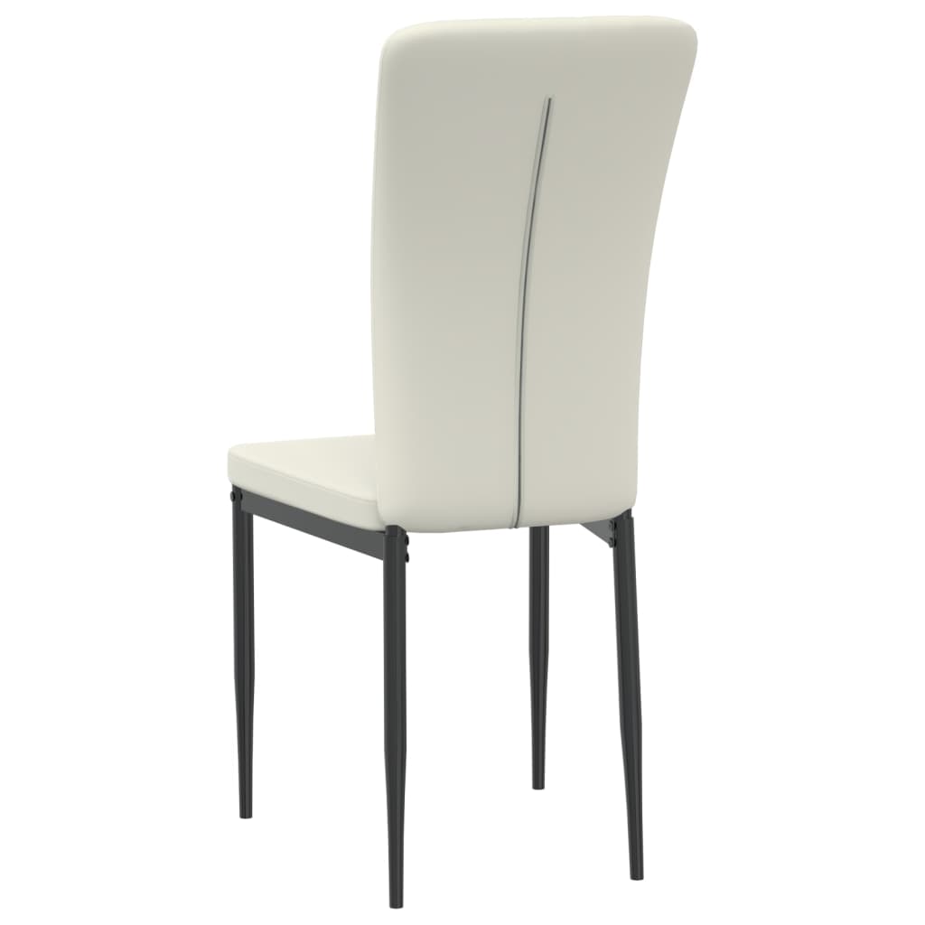 vidaXL Sillas de comedor 2 unidades terciopelo crema