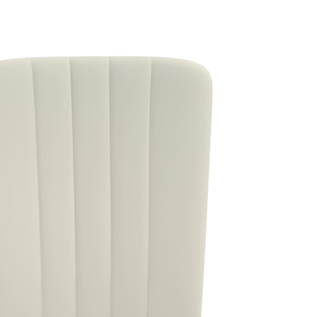 vidaXL Sillas de comedor 2 unidades terciopelo crema