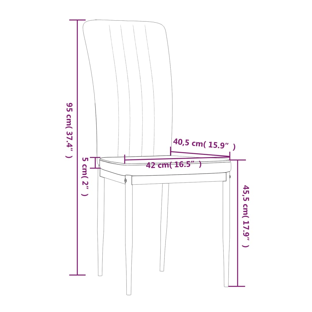 vidaXL Sillas de comedor 4 unidades terciopelo rosa