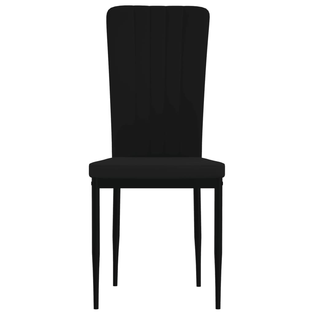 vidaXL Sillas de comedor 4 unidades terciopelo negro