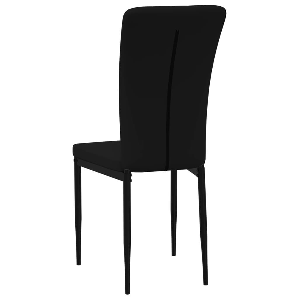 vidaXL Sillas de comedor 4 unidades terciopelo negro