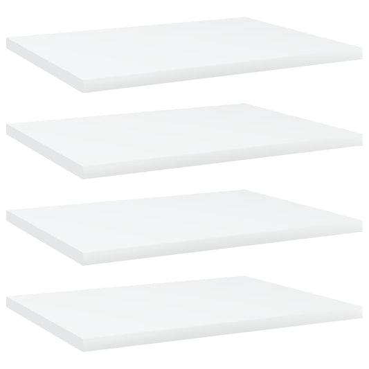 vidaXL Estantes para estantería 4 uds contrachapada blanco 40x30x1,5cm