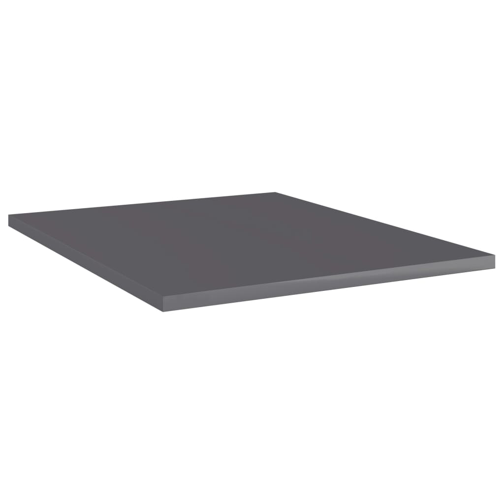 vidaXL Estante estantería 8 uds contrachapada gris brillo 40x50x1,5 cm