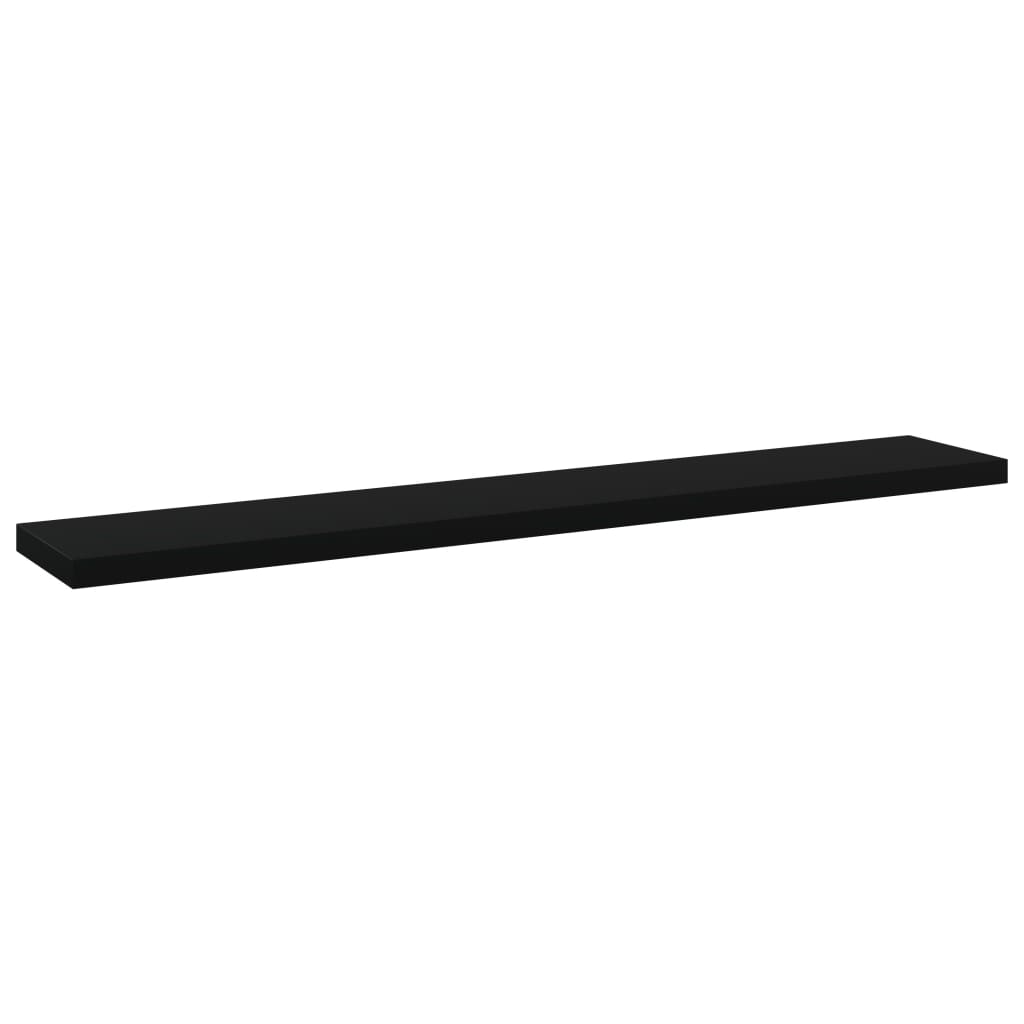 vidaXL Estantes para estantería 4 uds contrachapada negro 60x10x1,5 cm