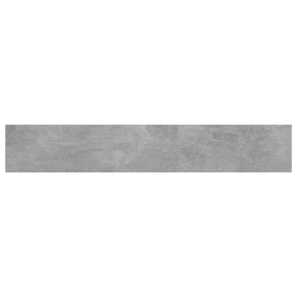 vidaXL Estante estantería 4uds contrachapada gris hormigón 60x10x1,5cm