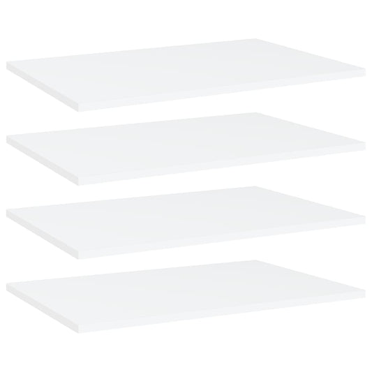 vidaXL Estantes para estantería 4 uds contrachapada blanco 60x40x1,5cm