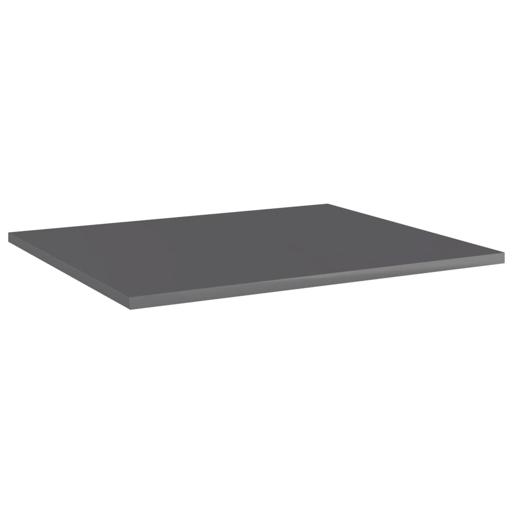 vidaXL Estante estantería 8 uds contrachapada gris brillo 60x50x1,5 cm