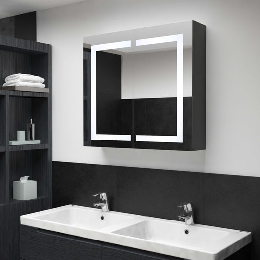 vidaXL Mueble de baño con espejo LED 80x12,2x68 cm