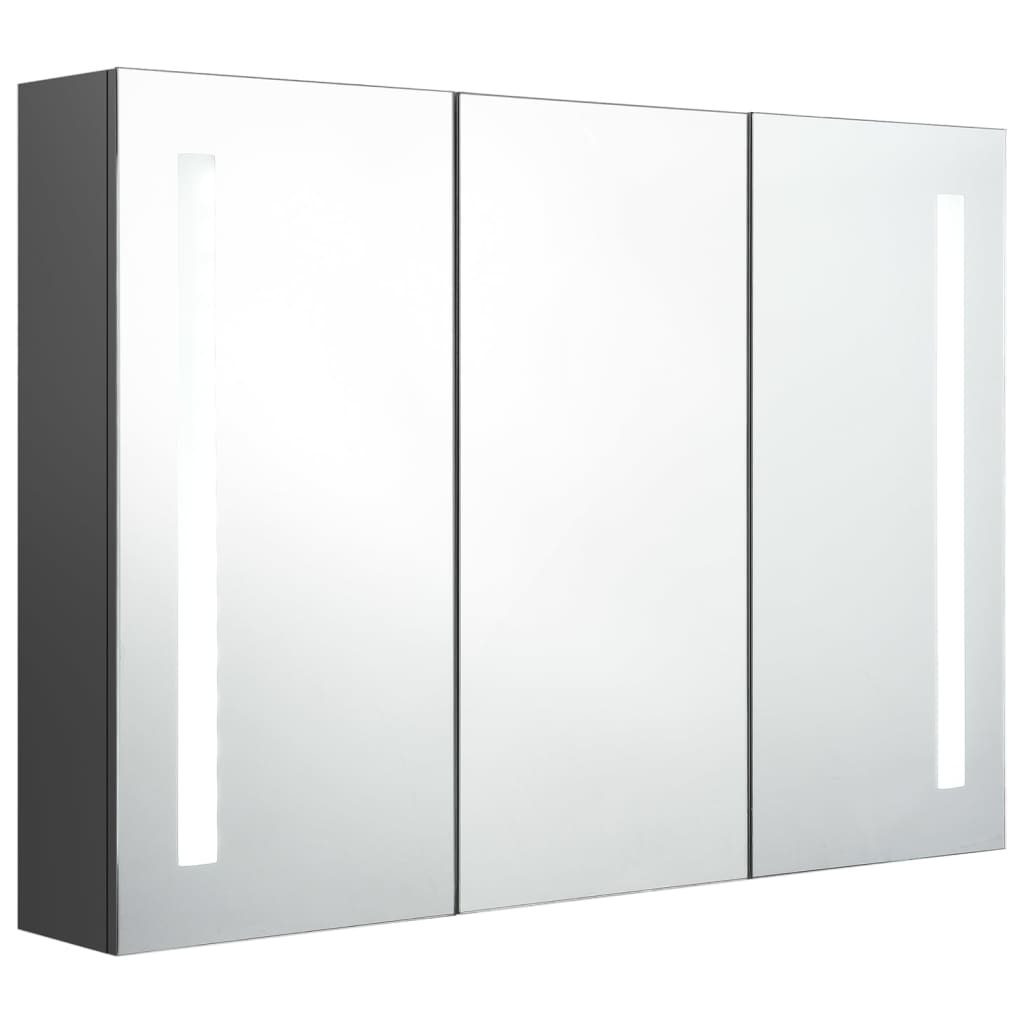 vidaXL Mueble de baño con espejo LED 89x14x62 cm