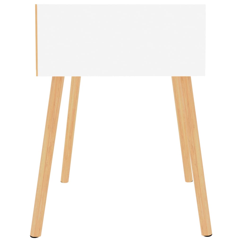 vidaXL Mesitas de noche 2 uds madera contrachapada blanco 40x40x56 cm