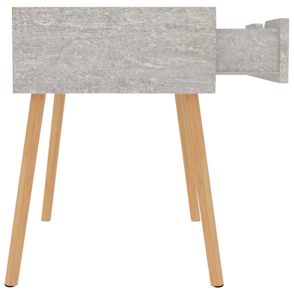 vidaXL Mesita de noche madera de ingeniería gris hormigón 40x40x56 cm