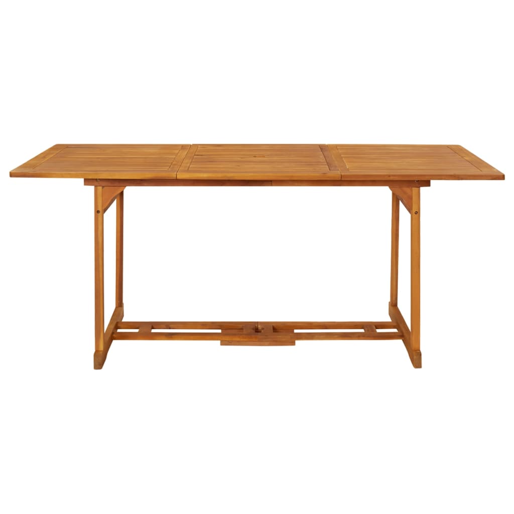 vidaXL Mesa de comedor jardín 180x90x75 cm madera maciza de acacia