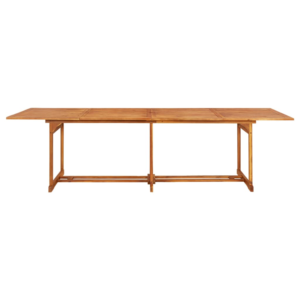 vidaXL Mesa de comedor jardín 280x90x75 cm madera maciza de acacia