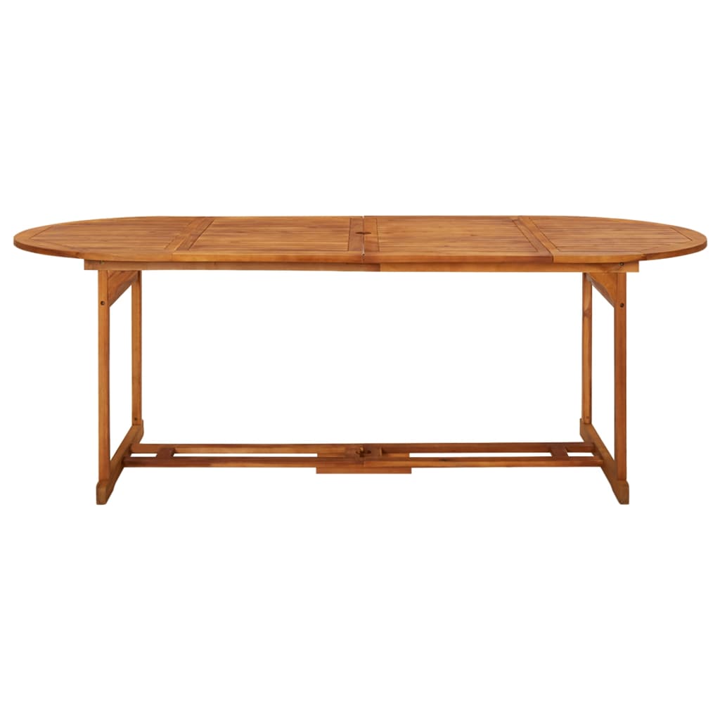 vidaXL Mesa de comedor jardín 220x90x75 cm madera maciza de acacia