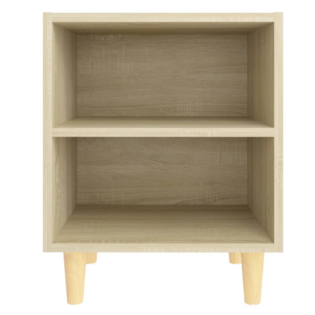 vidaXL Mesitas de noche 2 uds con patas madera roble Sonoma 40x30x50cm