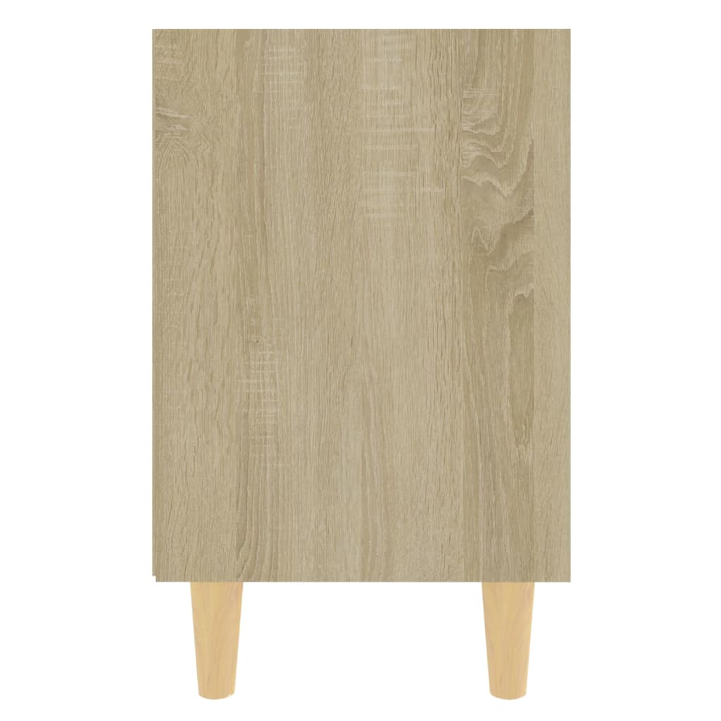 vidaXL Mesitas de noche 2 uds con patas madera roble Sonoma 40x30x50cm