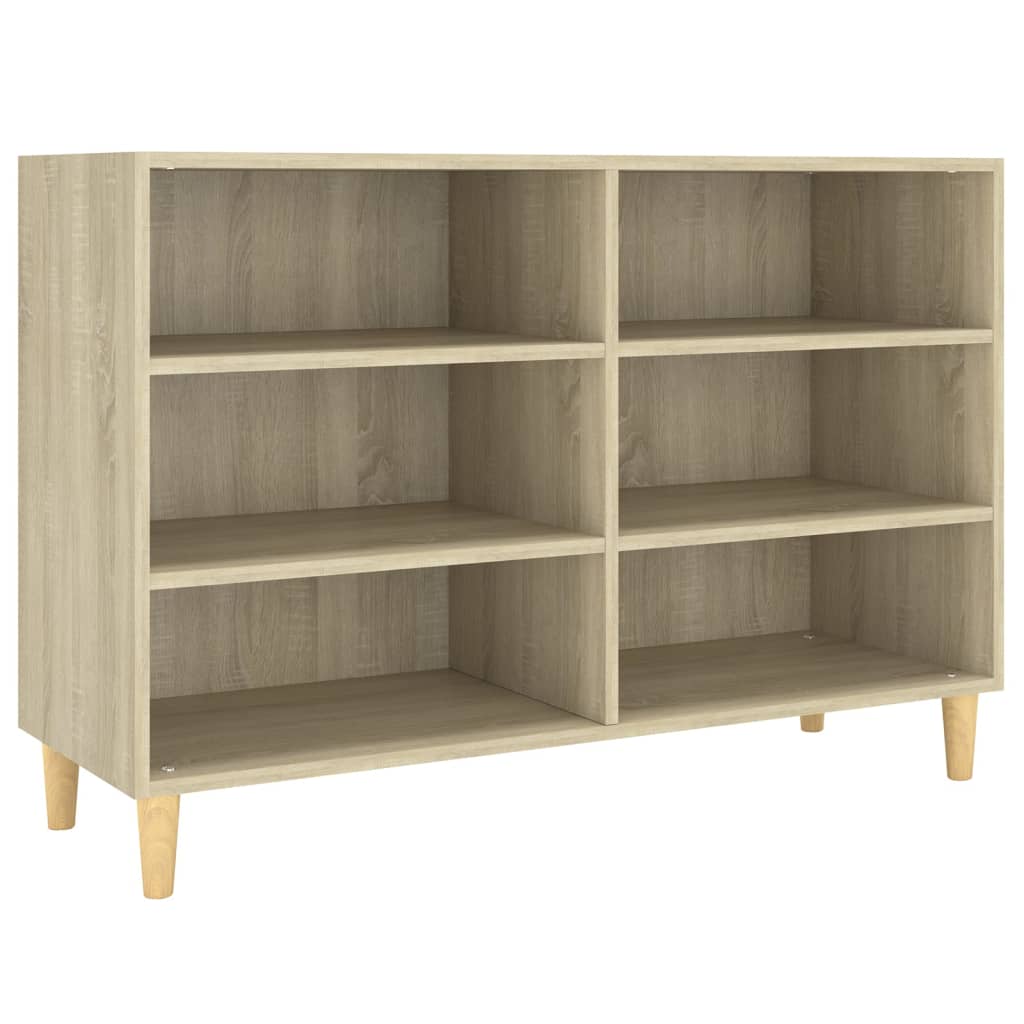 vidaXL Aparador de madera contrachapada roble Sonoma 103,5x35x70 cm