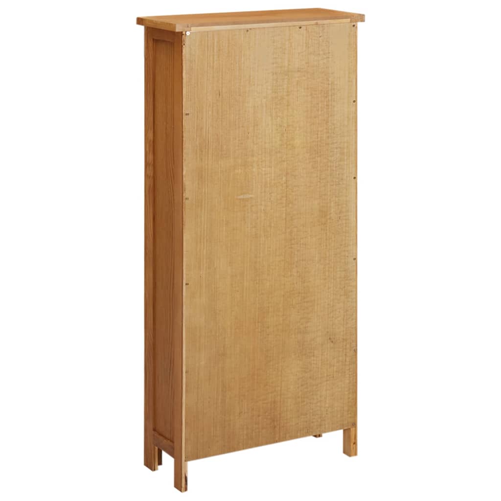 vidaXL Armario de almacenaje de madera de roble maciza 50x22x110 cm