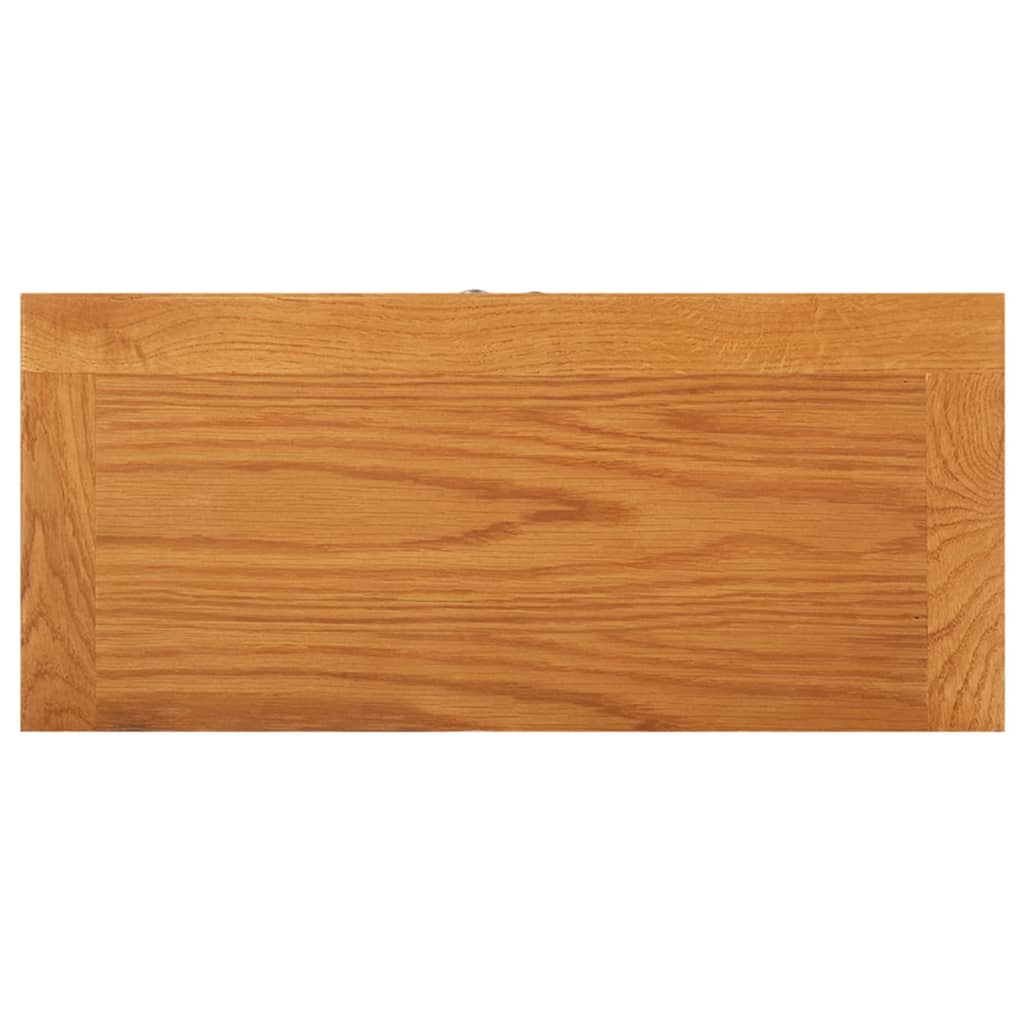 vidaXL Armario de almacenaje de madera de roble maciza 50x22x110 cm