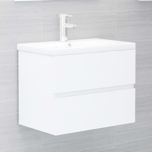 vidaXL Mueble con lavabo madera de ingeniería blanco