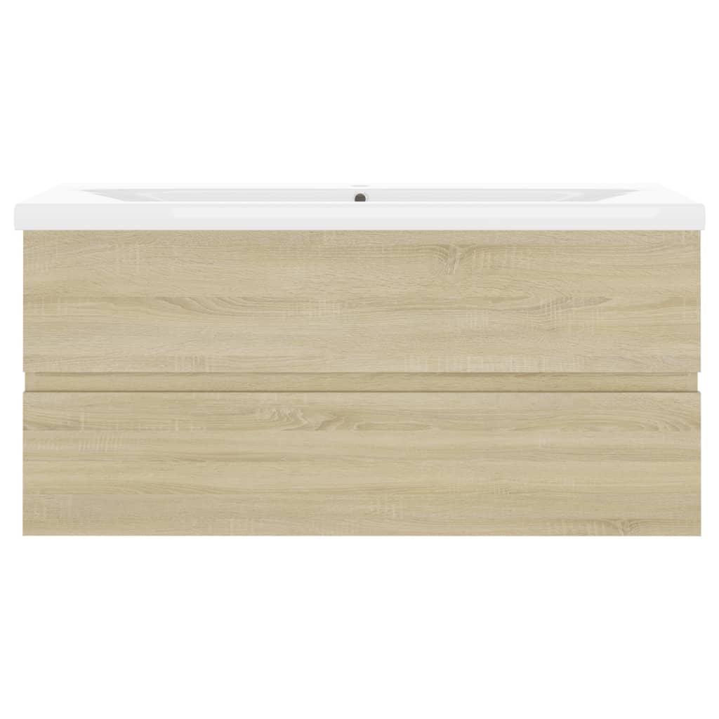 vidaXL Mueble con lavabo madera de ingeniería roble Sonoma