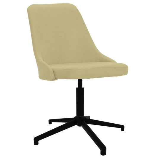 vidaXL Silla de comedor giratoria tela verde