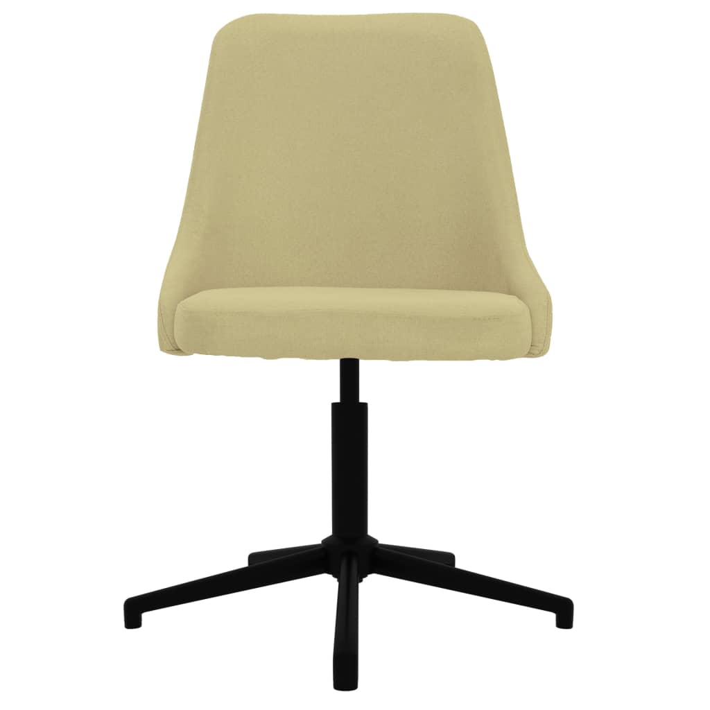 vidaXL Silla de comedor giratoria tela verde